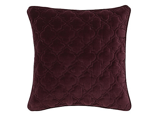Quilted Burgundy Throw Pillow - Burgundy Raymour & Flanigan