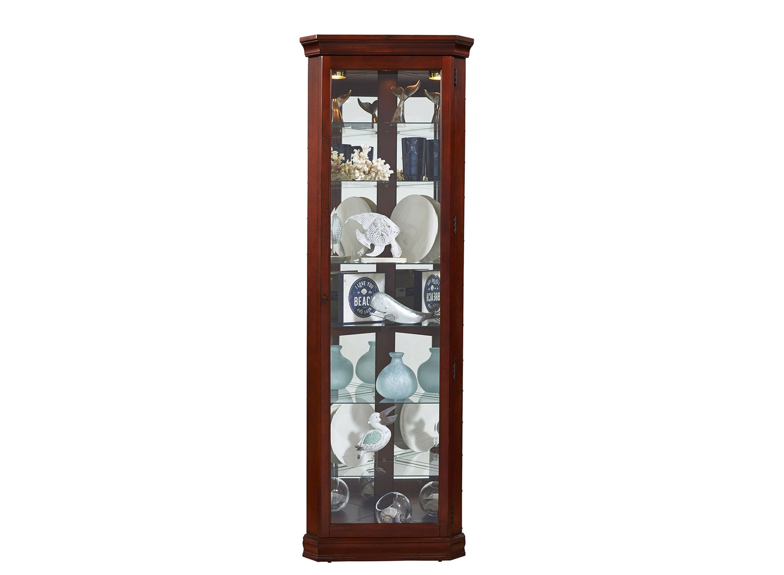 Pulaski Lighted Corner Curio Cabinet Raymour Flanigan