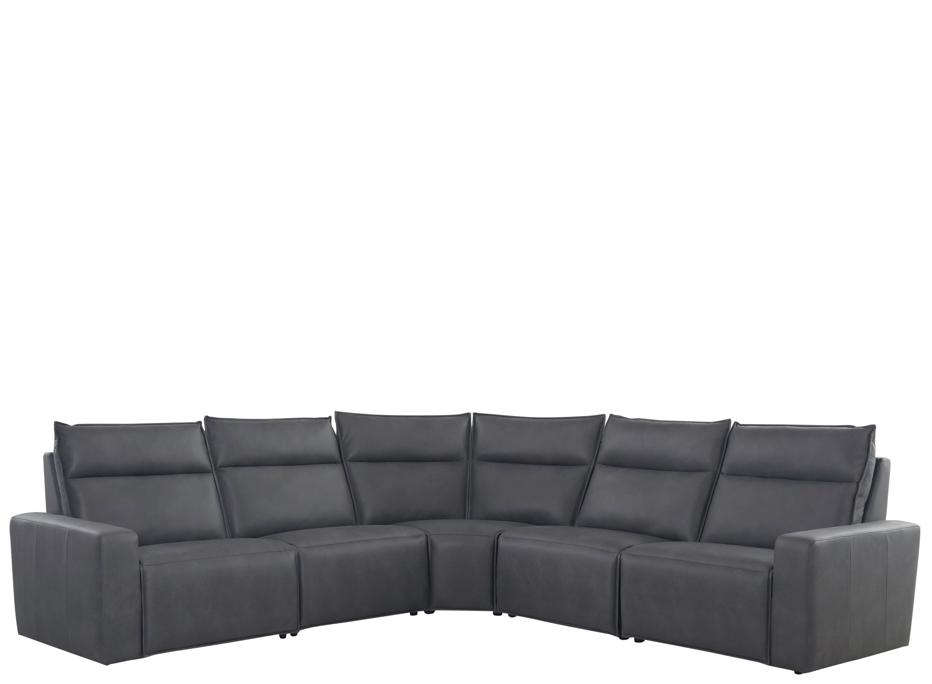 ModularTwo 5 Pc Power Sectional W Power Headrest Raymour Flanigan