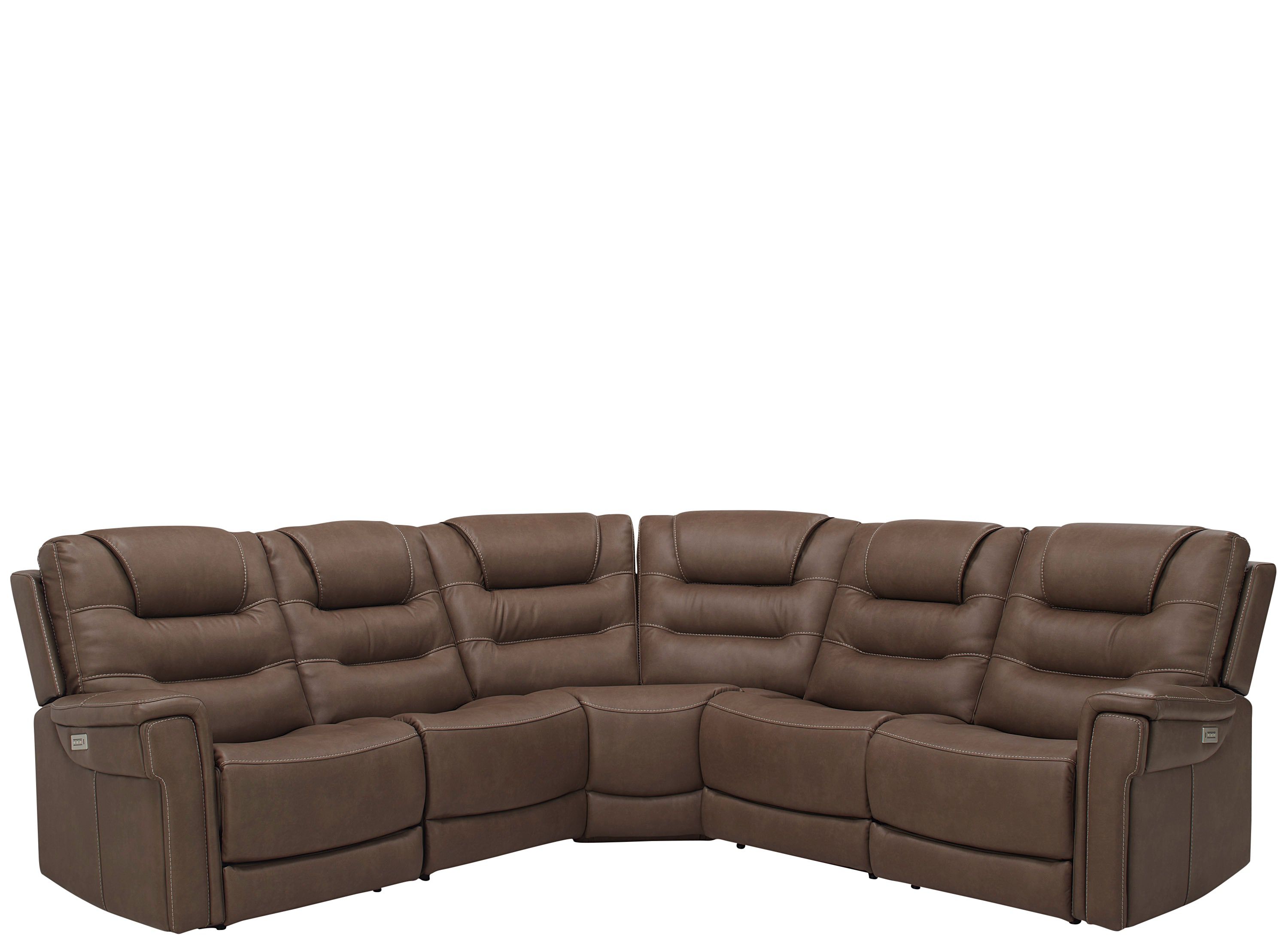 Danbury 5 Pc Power Sectional W Power Headrest And Lumbar Support