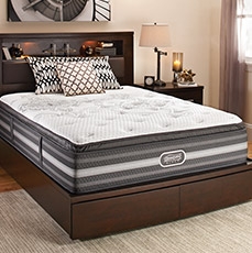 Free Box Spring - Or Discounted Adjustable Base With Beautyrest Black 