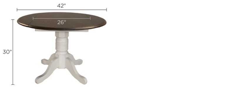 British Isles Round Double Drop-Leaf Dining Table | Raymour & Flanigan