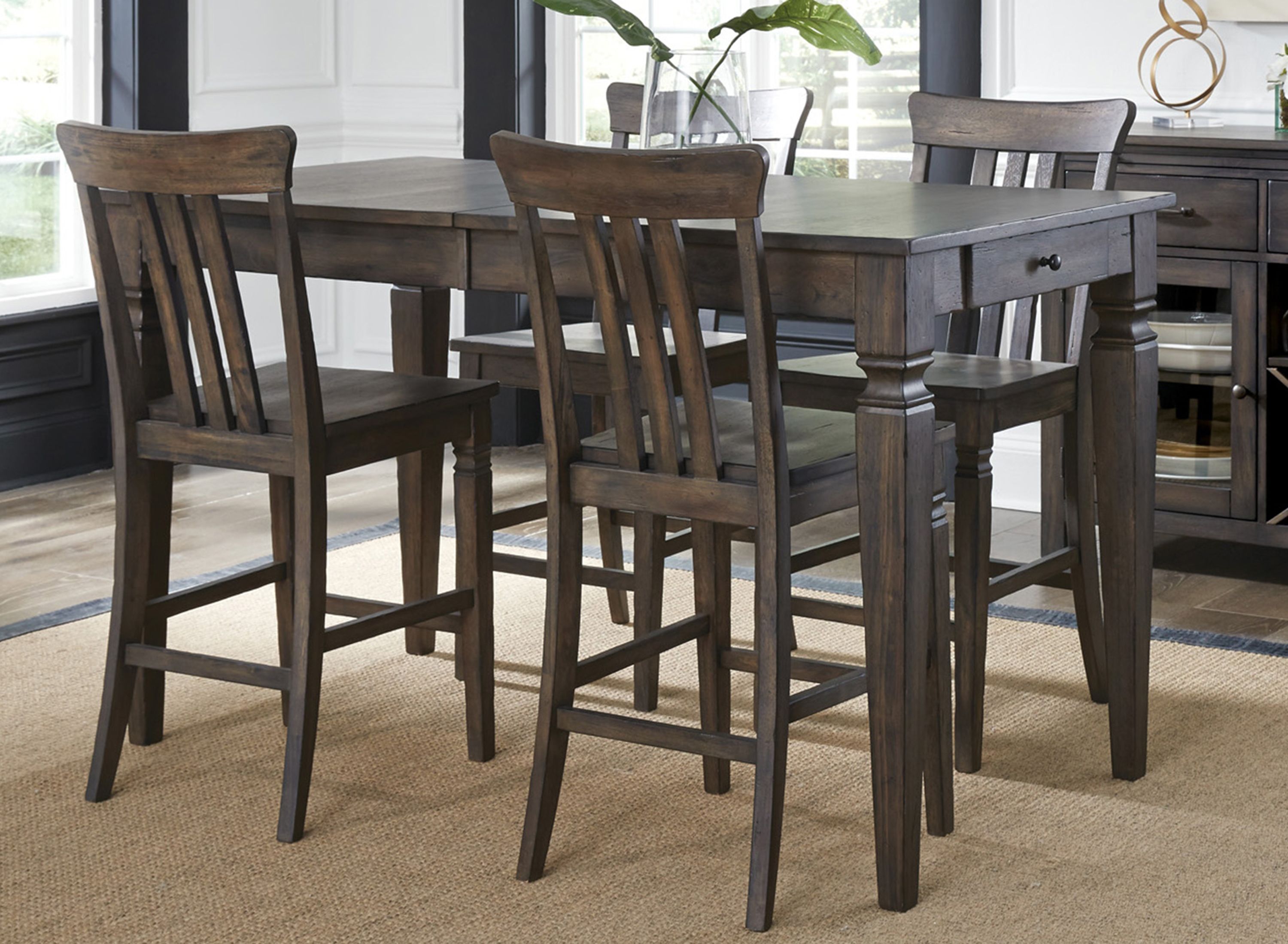 Kingston 5-pc. Rectangular Counter-Height Dining Set with Butterfly ...