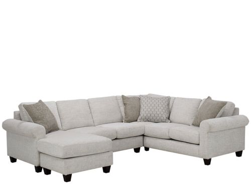 Alan white store sectional sofa