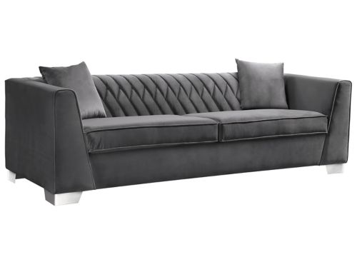 Silver Sofas Raymour Flanigan, Wallstone Leather Double Reclining Sofa