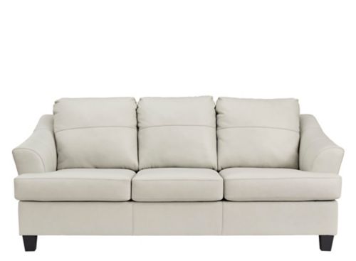 Grant White Fabric Sofa, Living Room - Sofas