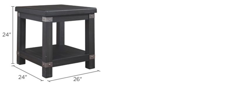 Delmar Casual Rectangular End Table Dimensions