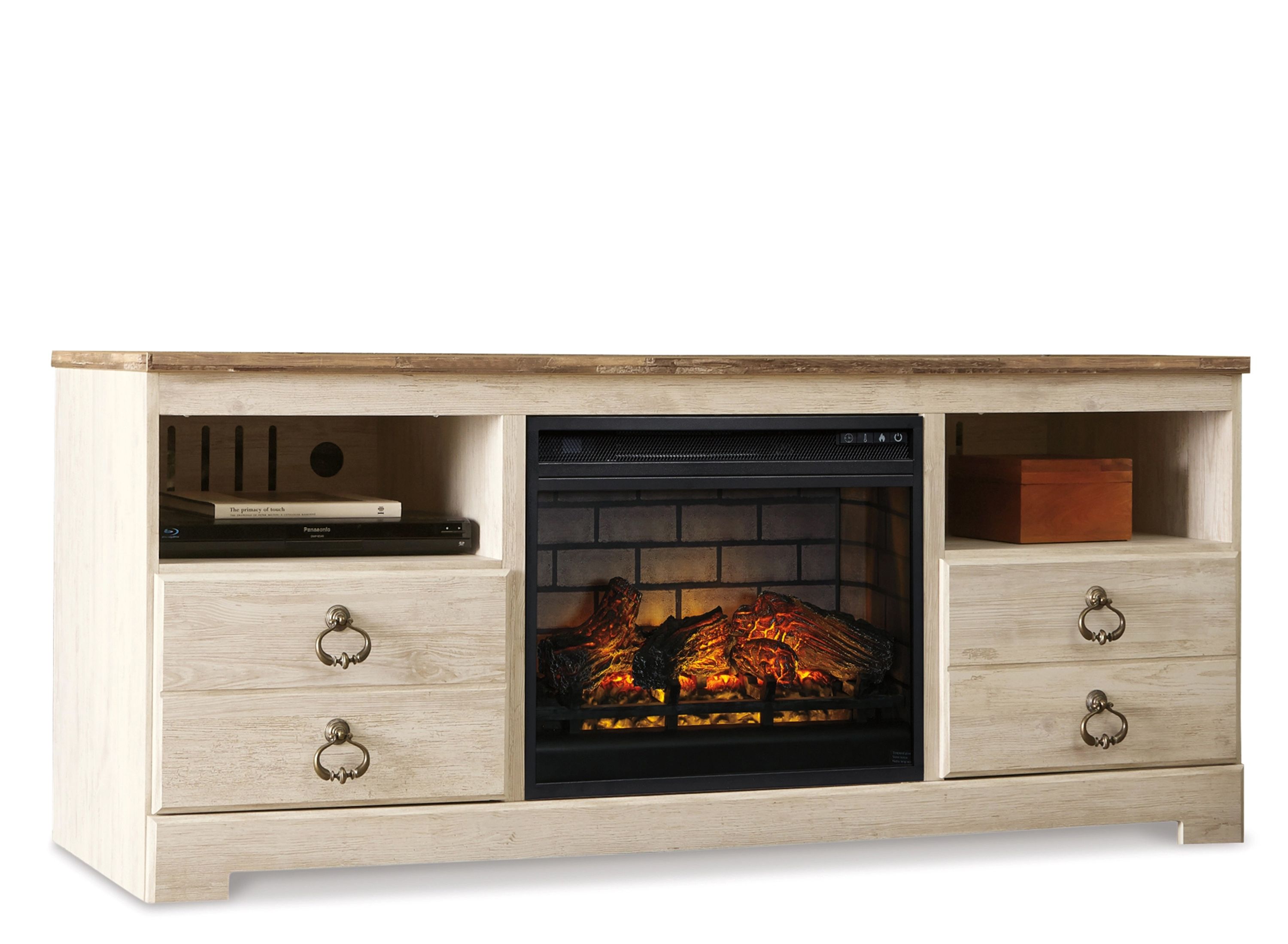 Willowton TV Stand & Fireplace Raymour & Flanigan