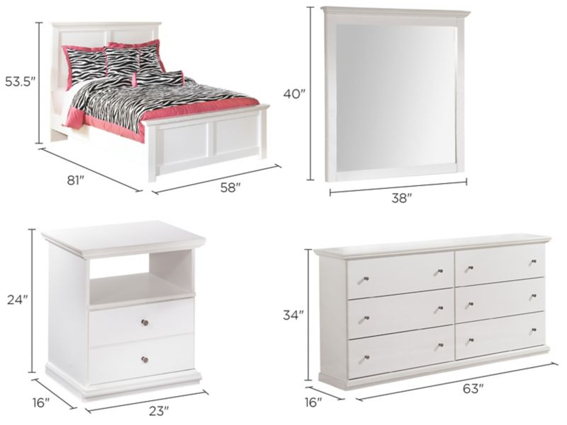 Adele 4pc. Full Bedroom Set Youth Bedrooms Clearance Raymour and