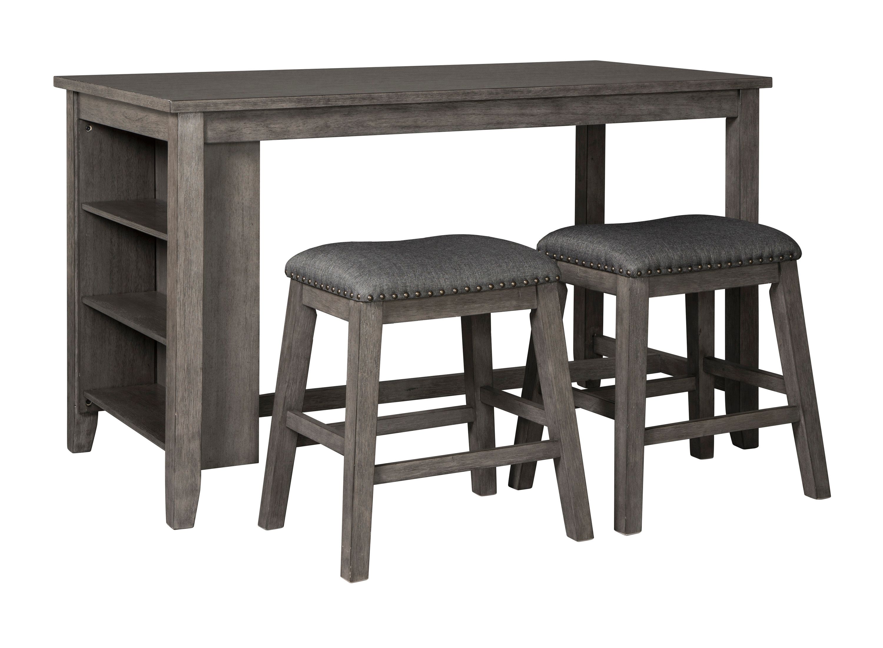 Nash 3 Pc Counter Height Dining Set, Raymour And Flanigan Bar Stools