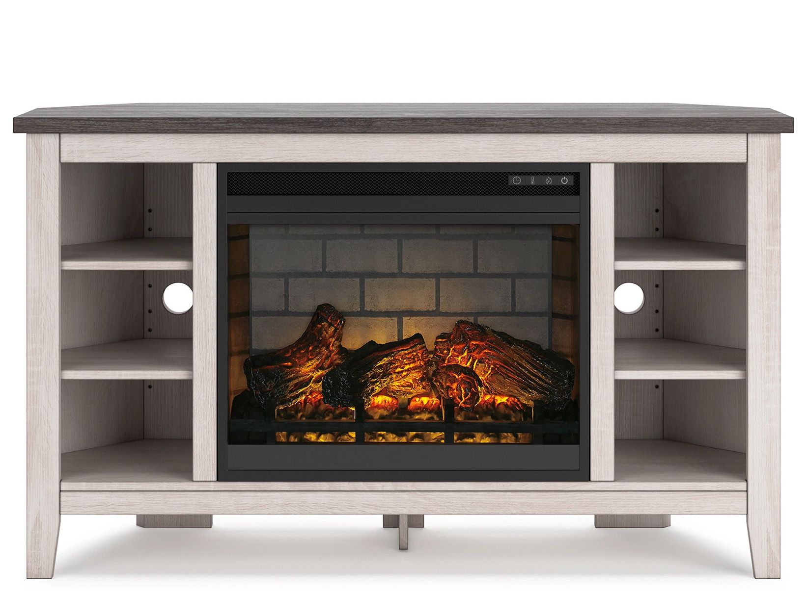 Raymour and flanigan electric deals fireplace tv stand