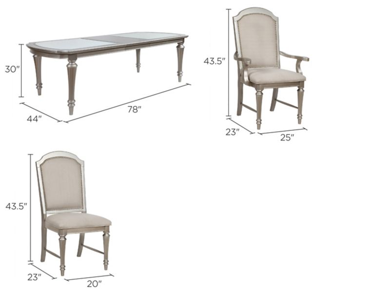 Regency Park 9-pc. Dining Set Dimensions
