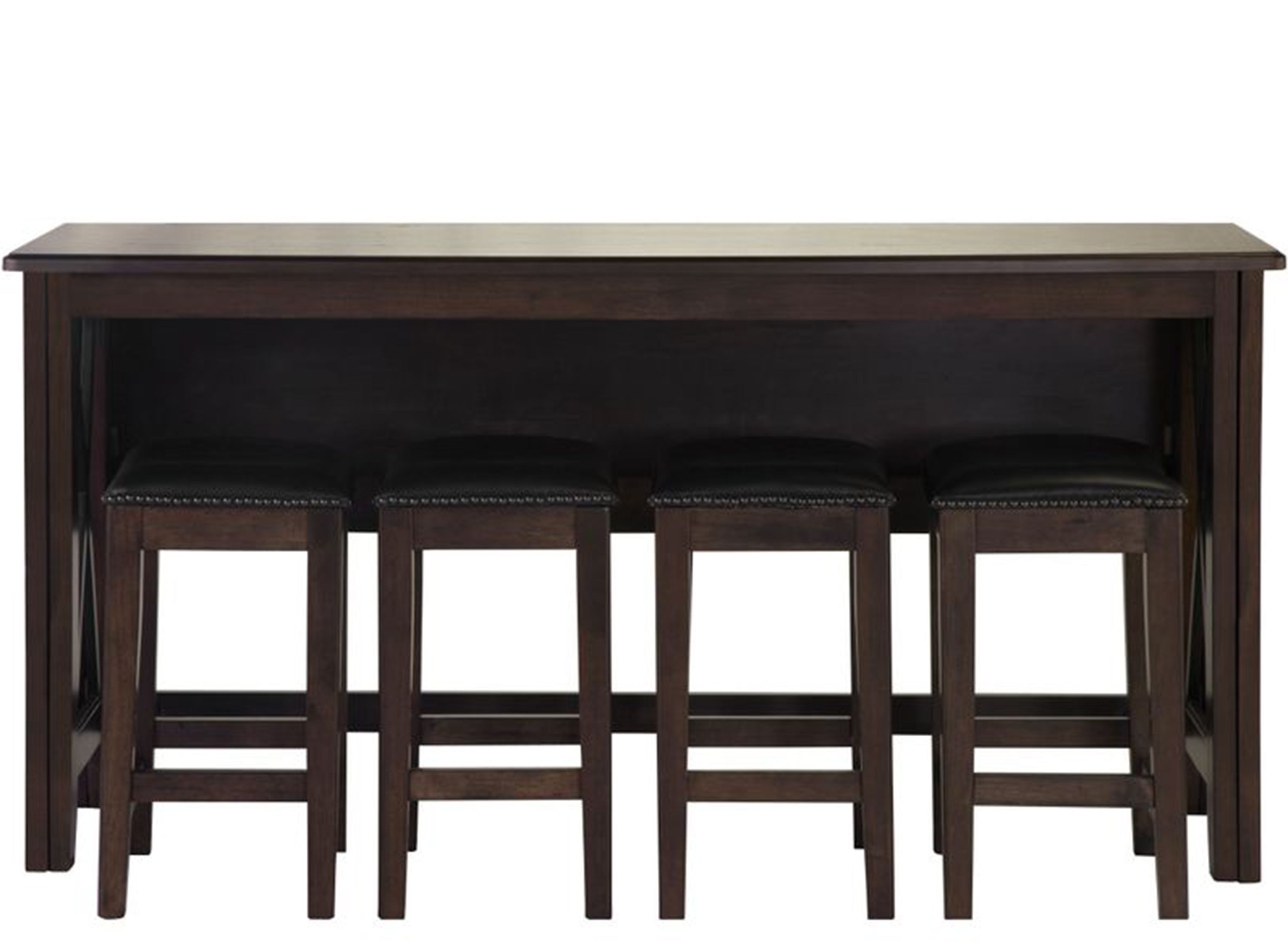 Carmina Counter Height Drop Leaf Table With 4 Stools Raymour Flanigan   BERN 720193850 3000