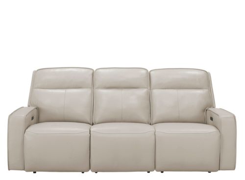 Beckett Power Sofa With Headrest, Syracuse Top Grain Leather Reclining Sofa Loveseat And Armchair