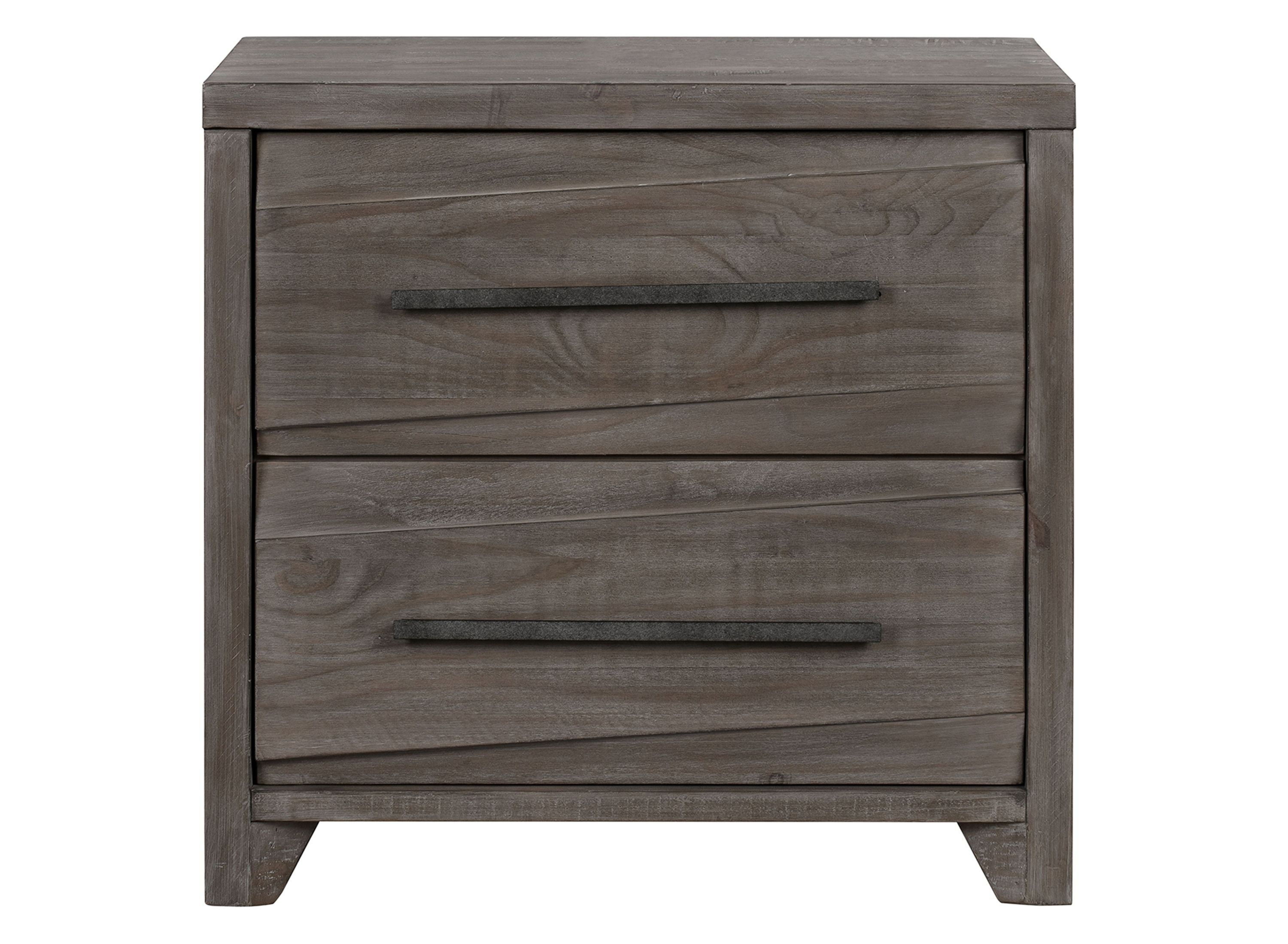 Hearst Solid Wood Two Drawer Nighstand | Raymour & Flanigan