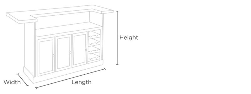 Whitmore bar cabinet with wine storage hot sale