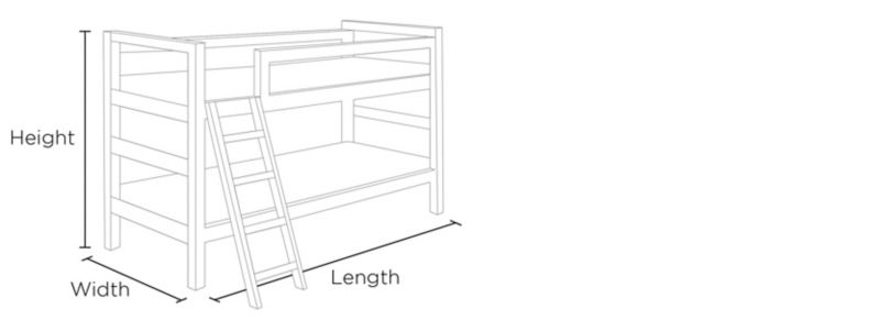 Dolche Twin-Over-Twin Bunk Bed Dimensions