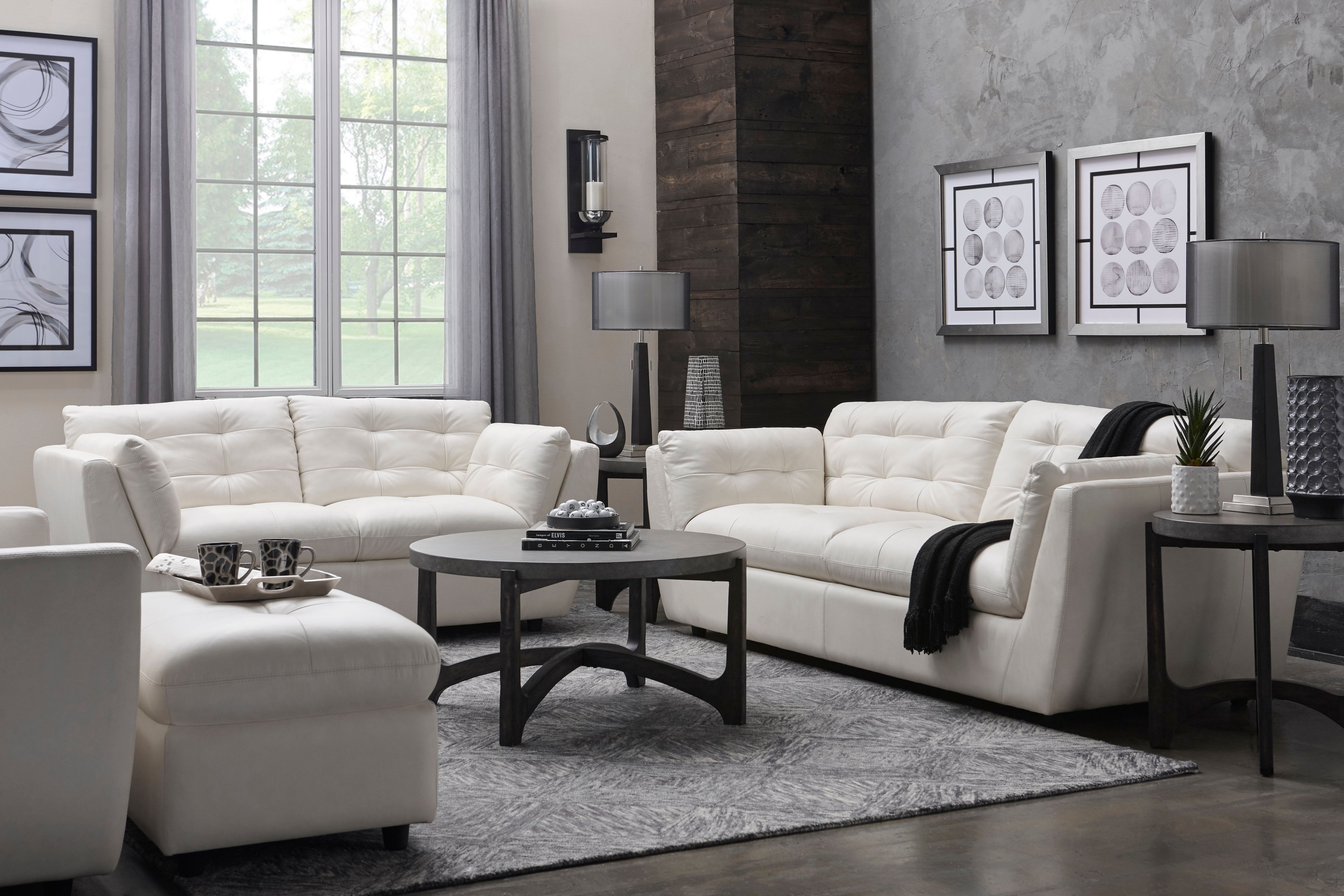 Damar 2 Pc Leather Sofa And Loveseat