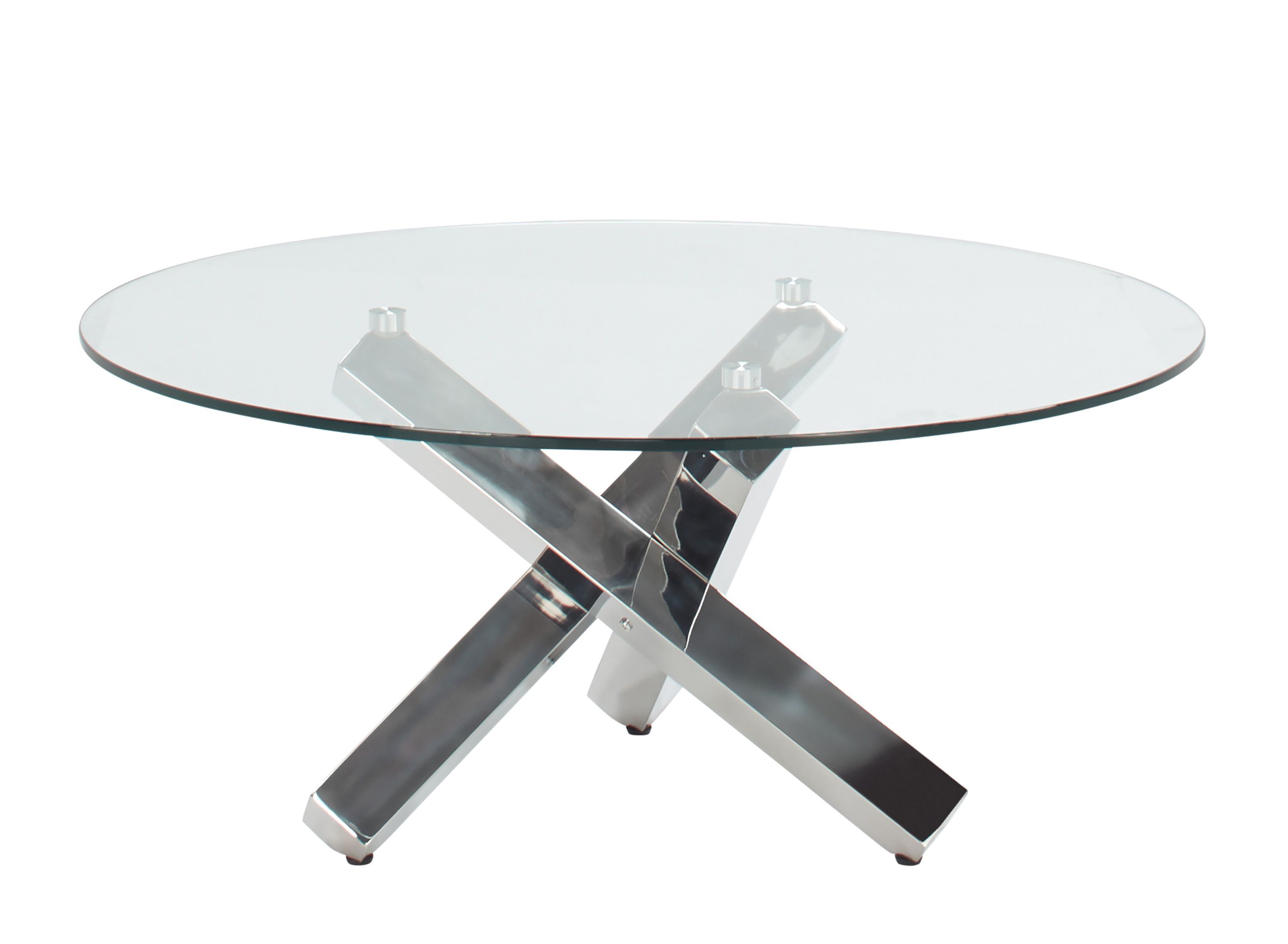 Liza Round Glass Cocktail Table Raymour & Flanigan