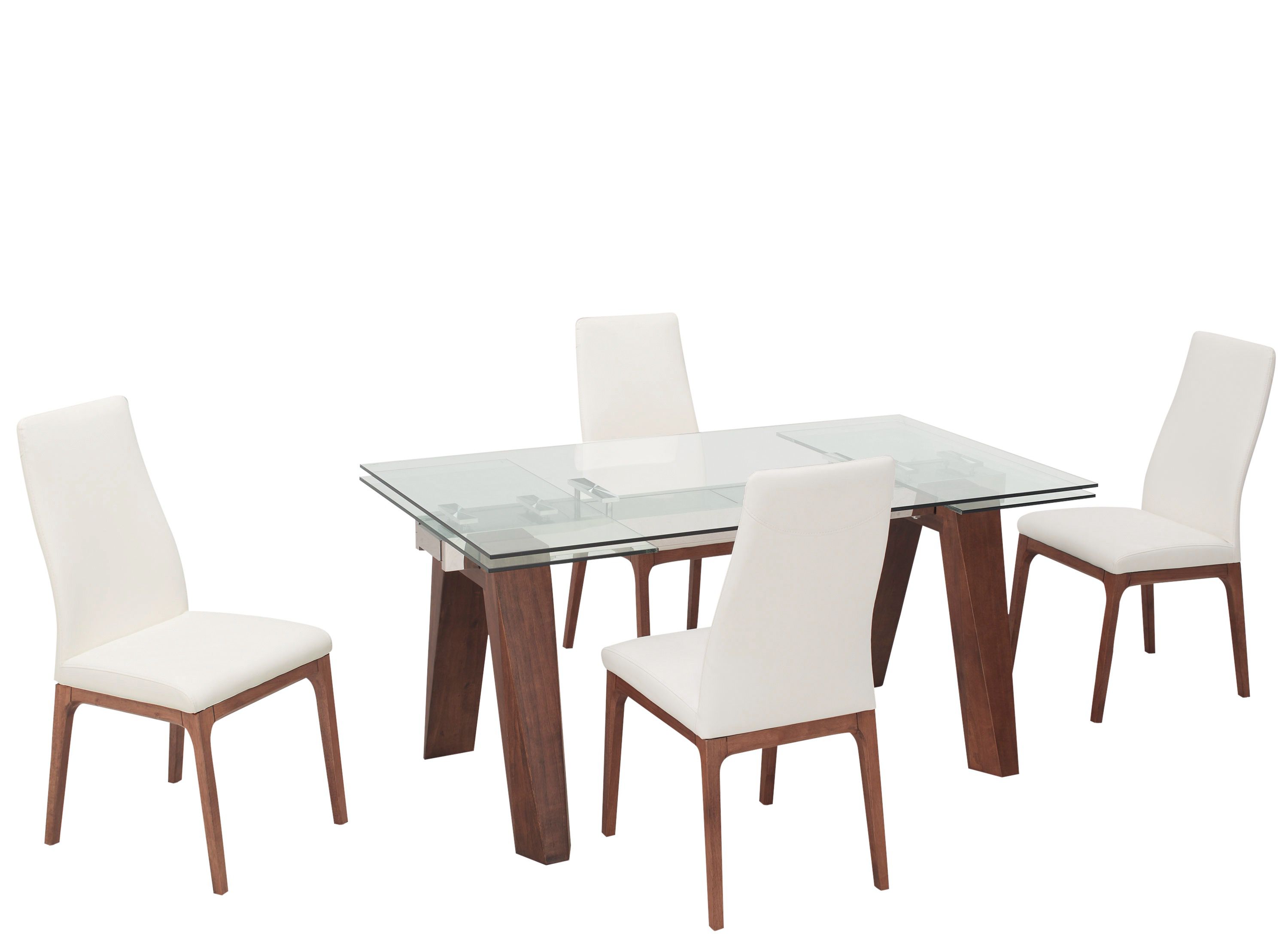 Sombra 5pc. Dining Set (4 White Chairs) Raymour & Flanigan