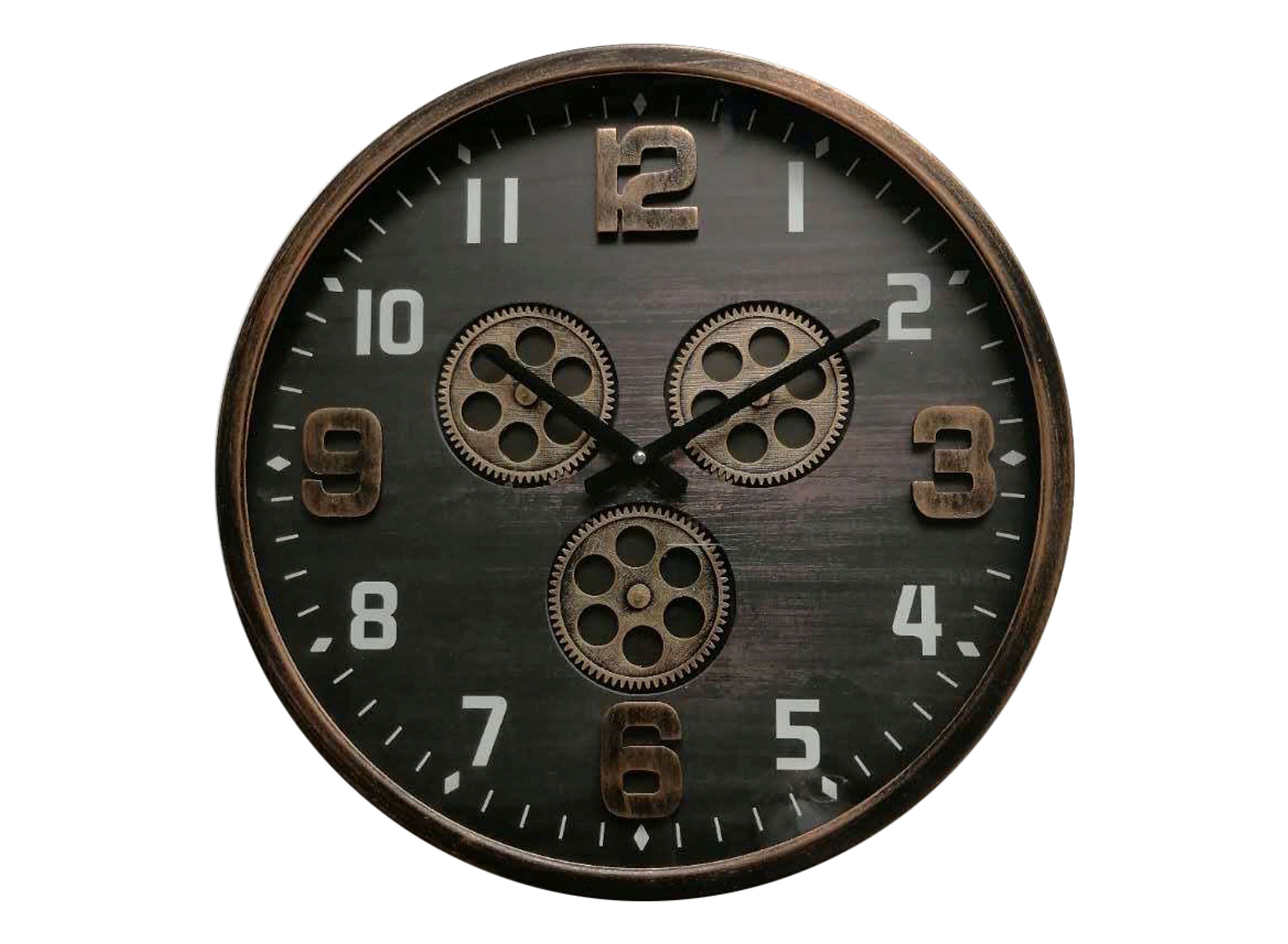 18" Bronze Wall Clock Raymour & Flanigan