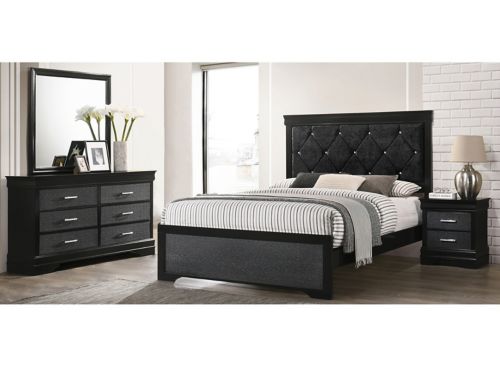 Amalia Queen Size Bedroom Set - Silver