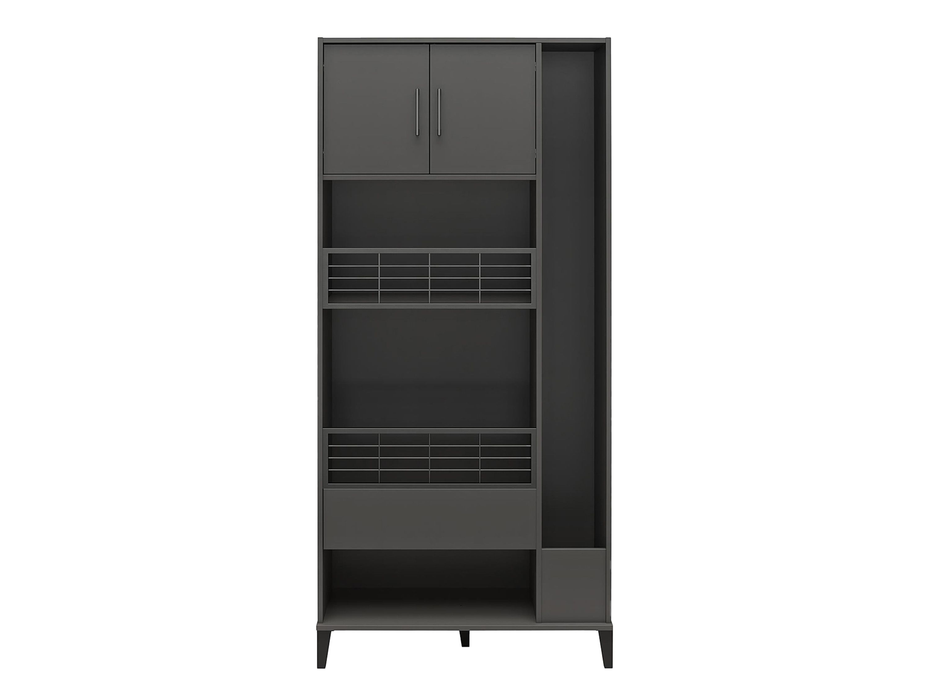 SystemBuild Evolution Flex Athletic Shoe Storage Cabinet in Graphite