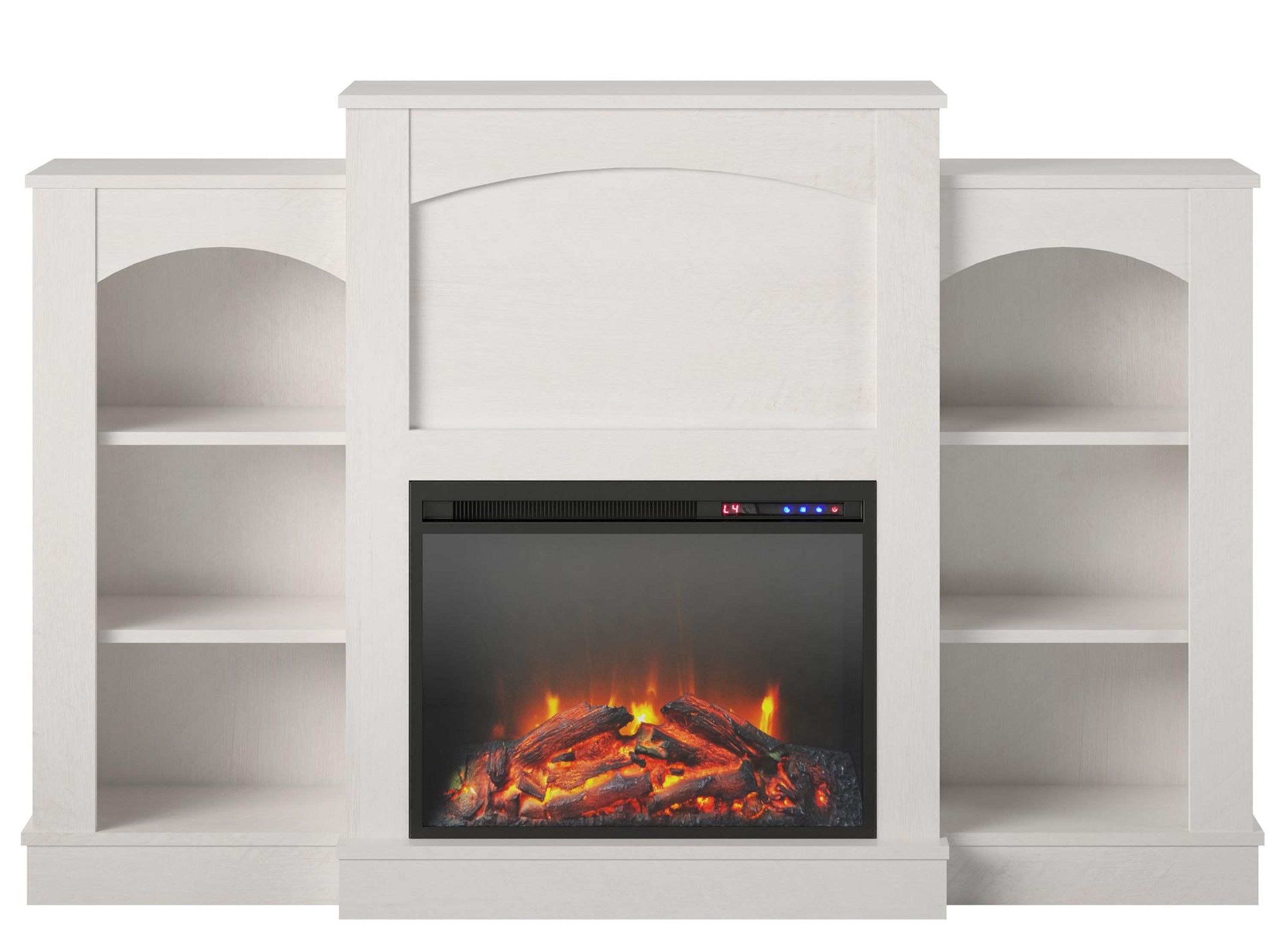 Hawke's Bay Electric Fireplace w/ Bookcase Raymour & Flanigan