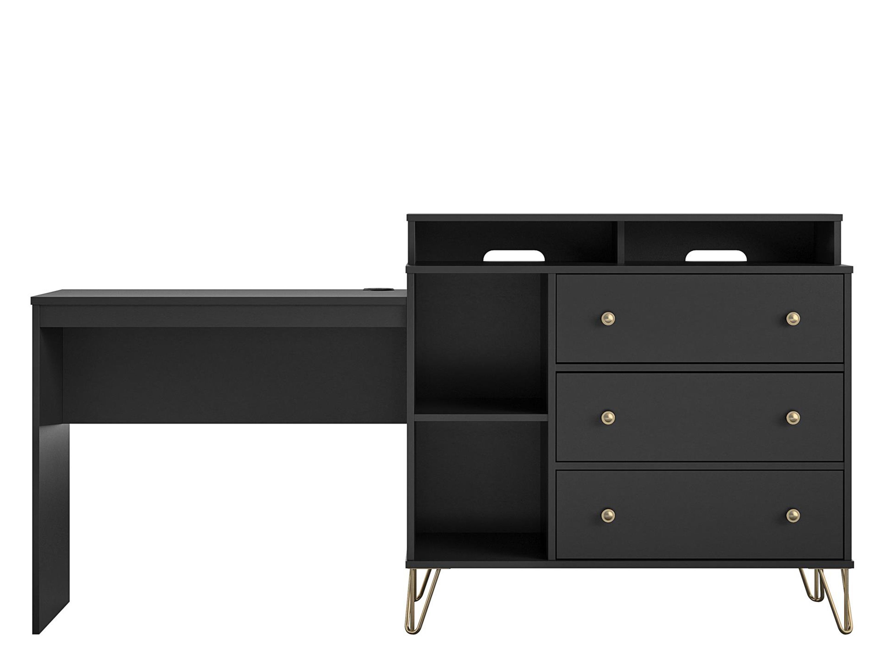 Novogratz Owen 3 in 1 Media Dresser and Desk Combo Raymour & Flanigan
