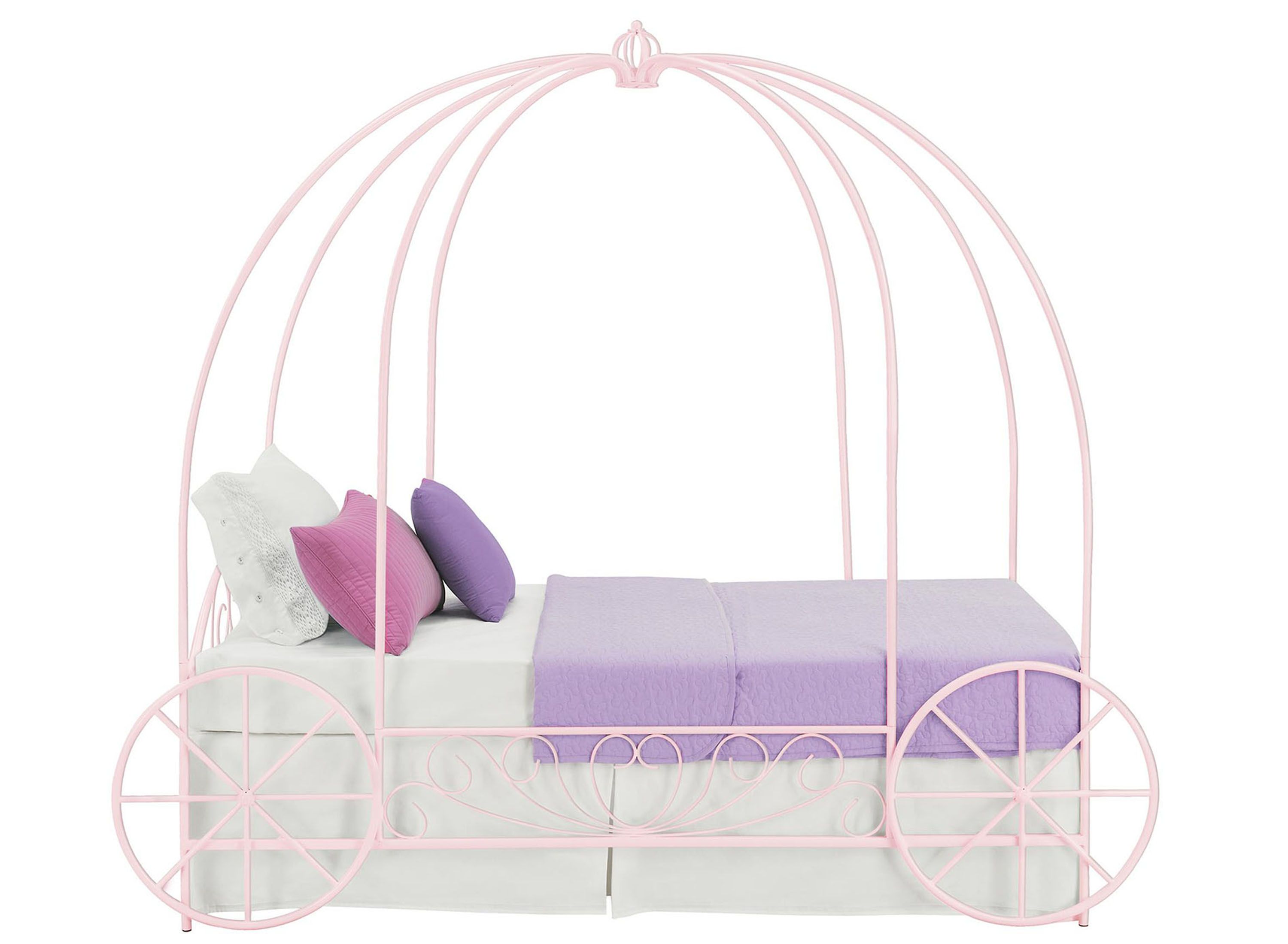 Fairytale Kids Twin Metal Carriage Bed Frame Raymour & Flanigan