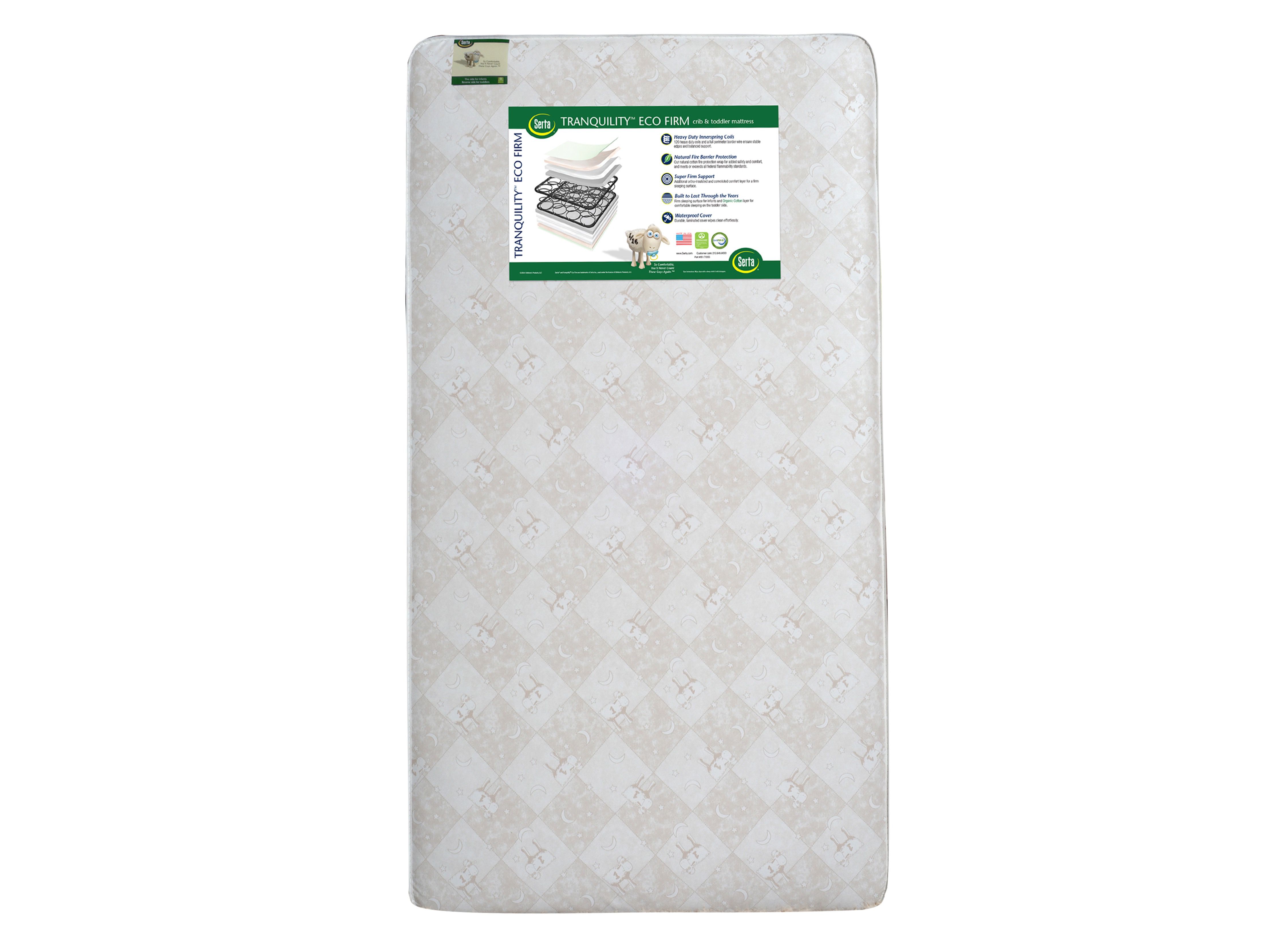 Serta 2-Stage Waterproof Standard Crib Mattress