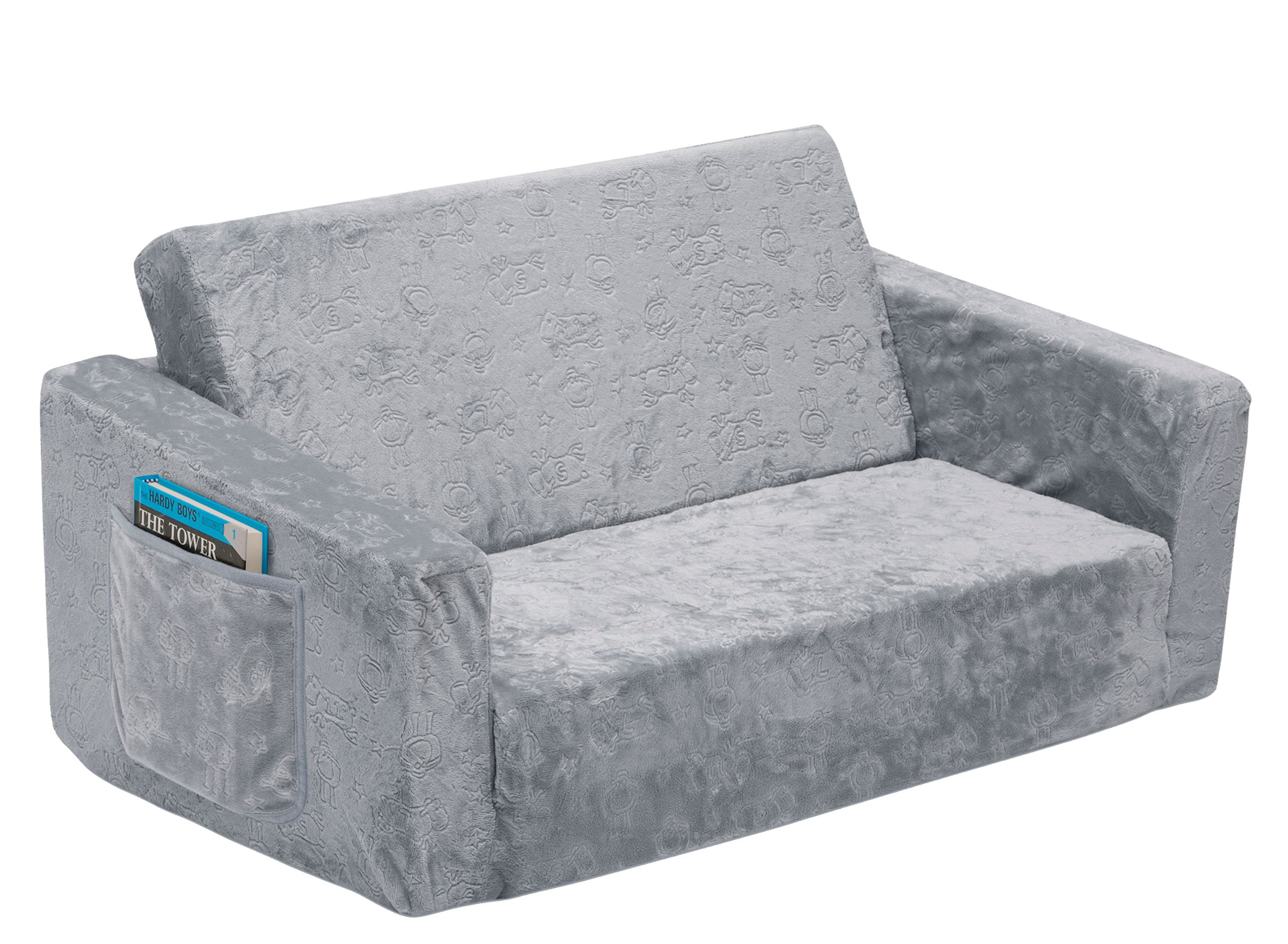 Serta Perfect Sleeper Extra Wide Kids Convertible Sofa to Lounger