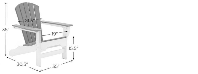 Boca Raton Adirondack Chair Dimensions