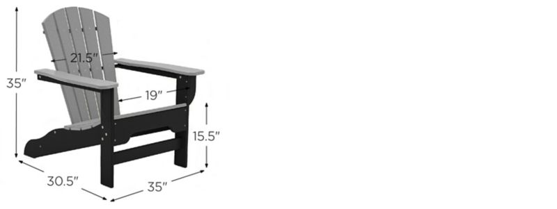Boca Raton Adirondack Chair Dimensions