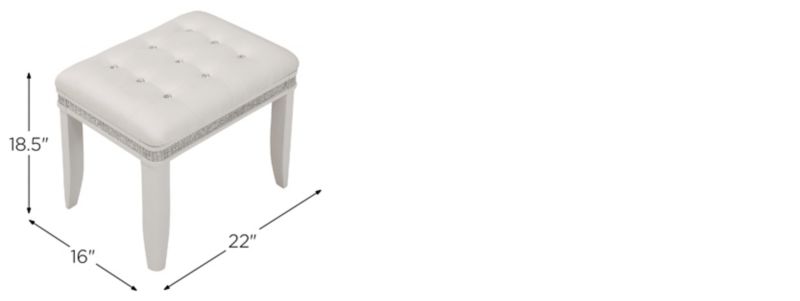 Carmelita Vanity Stool | Raymour & Flanigan