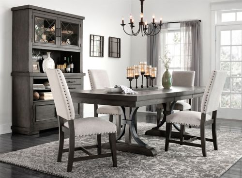 Gray Dining Sets Raymour Flanigan, Raymour And Flanigan Kitchen Island Chairs