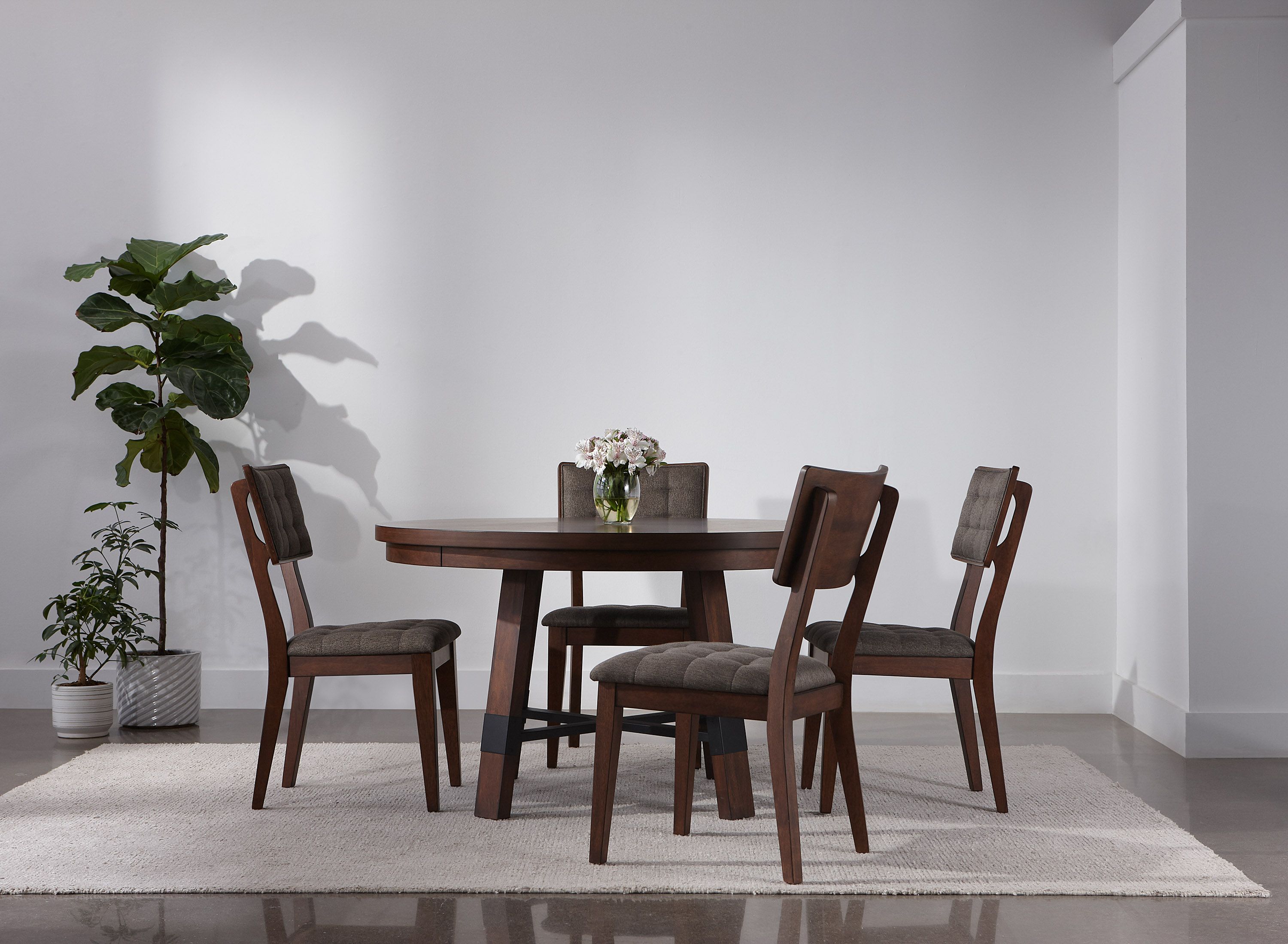 5 piece round dining set raymour and discount flanigan