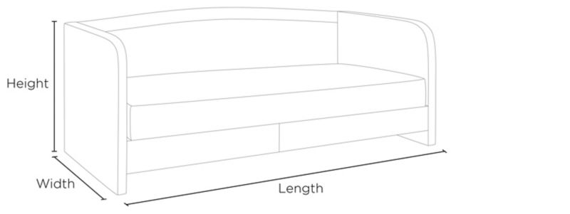 Leoni Twin Daybed with Trundle Dimensions