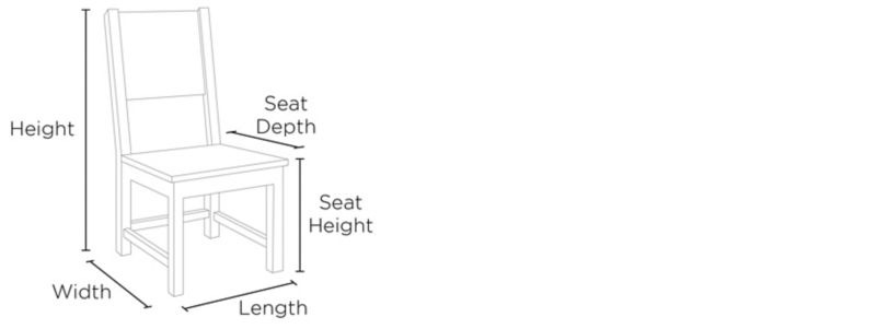 Height of discount standard dining chair