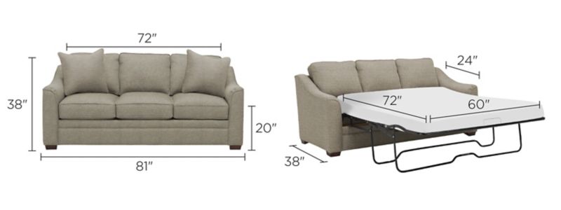 Hazelton Queen Sleeper Sofa Dimensions