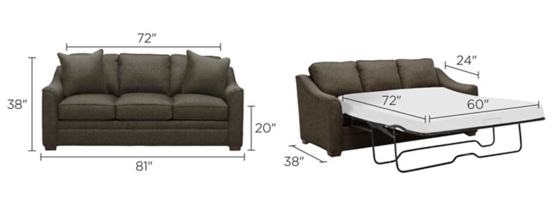 Hazelton Queen Sleeper Sofa Dimensions