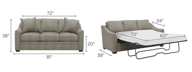 Hazelton Queen Sleeper Sofa Dimensions