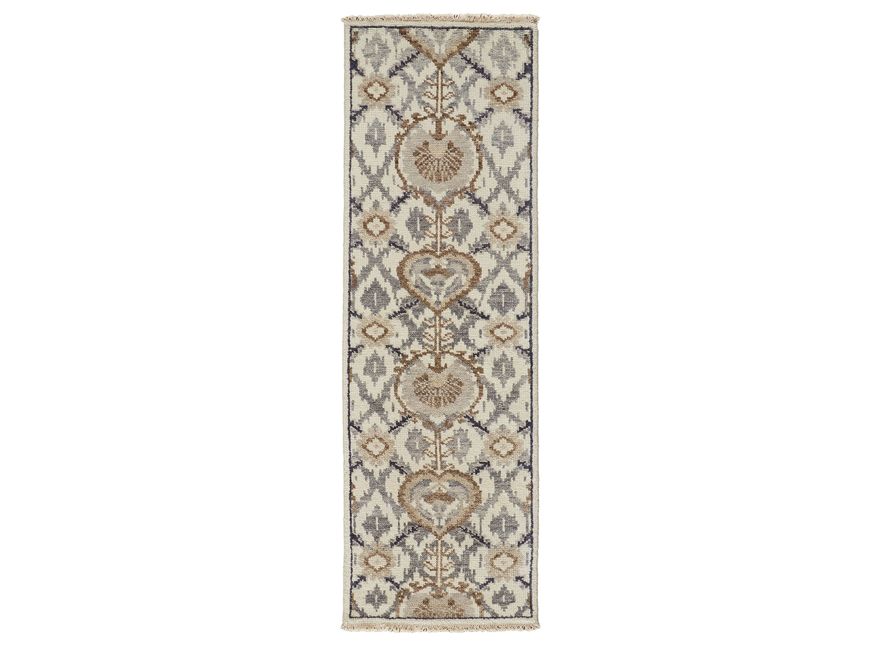 Beall Luxury Wool Ornamental Ikat Area Rug Raymour & Flanigan