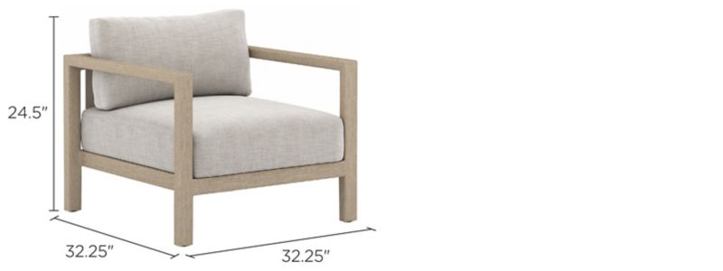 Solano Outdoor Armchair Dimensions