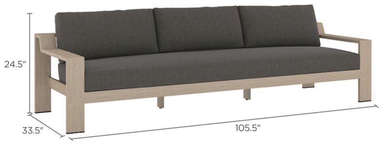 Solano Outdoor Sofa Dimensions
