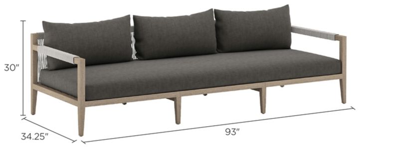 Solano Outdoor Sofa Dimensions