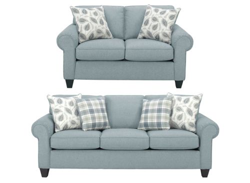 Furniture of America - Verne 2 Piece Sofa Set in Bluish Gray - SM8330-SF-LV  — GreatFurnitureDeal