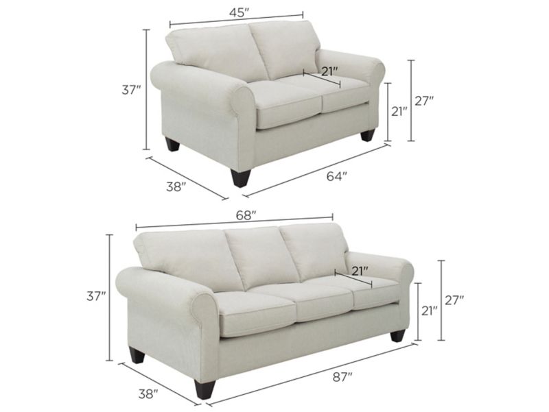 Saige 2-pc. Chenille Sofa and Loveseat Set | Raymour & Flanigan