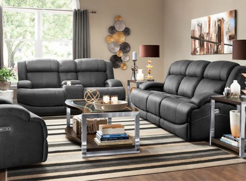 Raymour and store flanigan recliner sofa