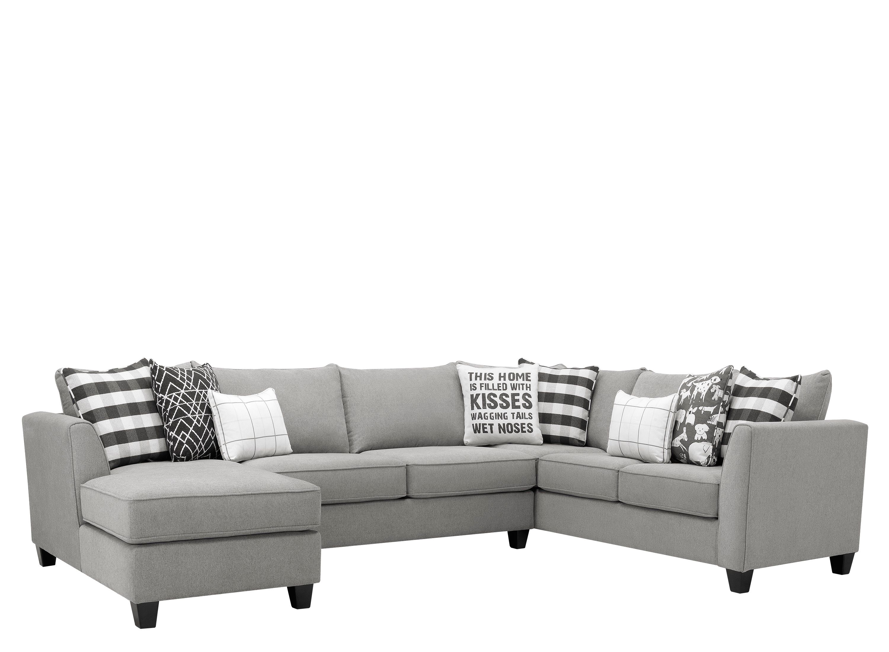 Daine 3 Pc Sectional Sofa W Full